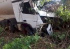 Caminhoneiro colide contra árvore na Bariri-Itapuí
