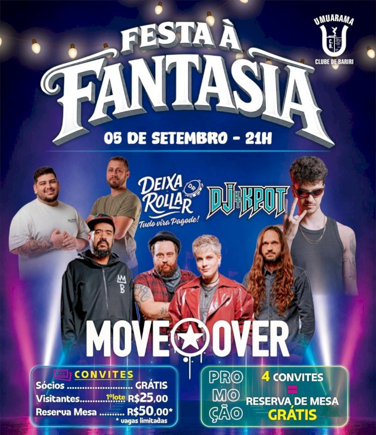Tradição volta à cena: Festa à Fantasia agita Bariri em 5 de setembro no Umuarama Clube