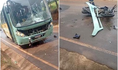 Motociclista de 19 anos morre em colisão frontal com ônibus escolar na zona rural de Nova Resende