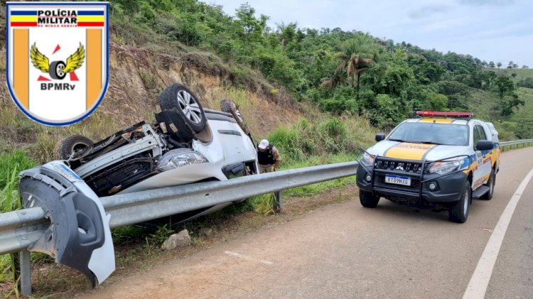 Família de Nova Resende sofre acidente na BR-146, em Passos