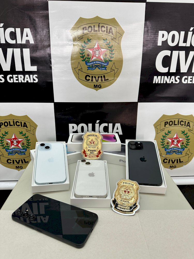 Polícia Civil recupera celulares de alto valor furtados em Guaxupé