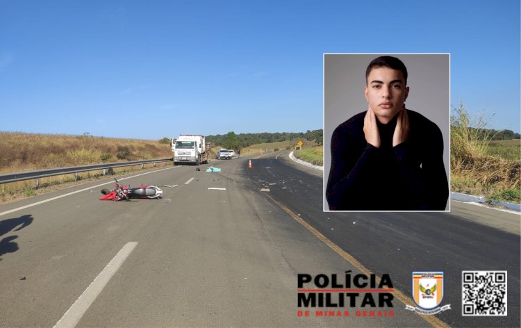 Motociclista desrespeita “pare e siga”, atinge carreta e morre na BR-146