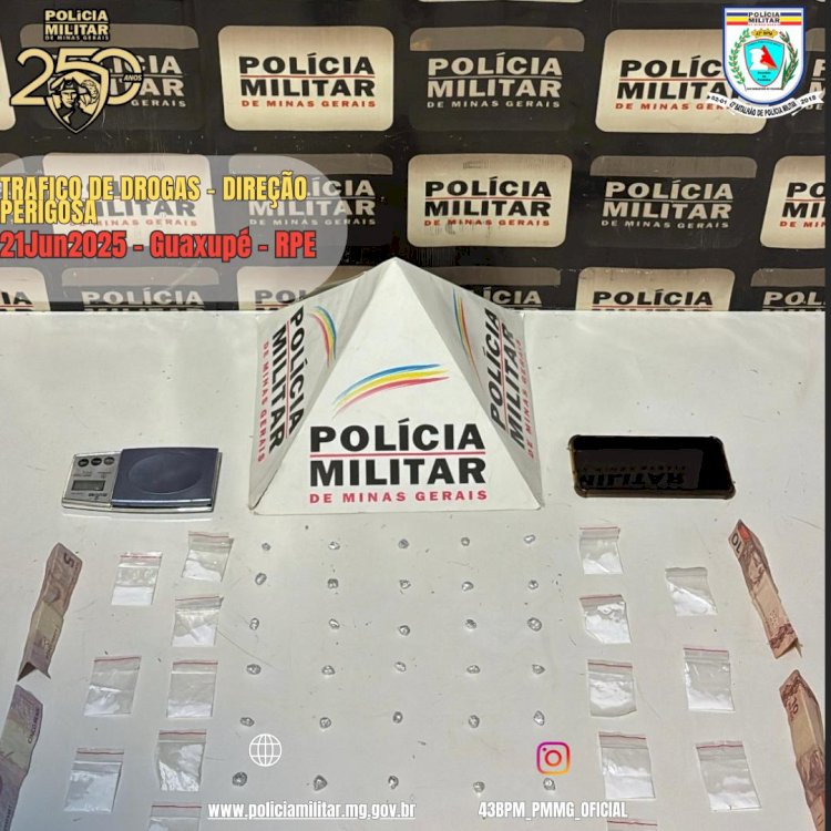 Polícia Militar prende traficante após perseguição no Centro de Guaxupé