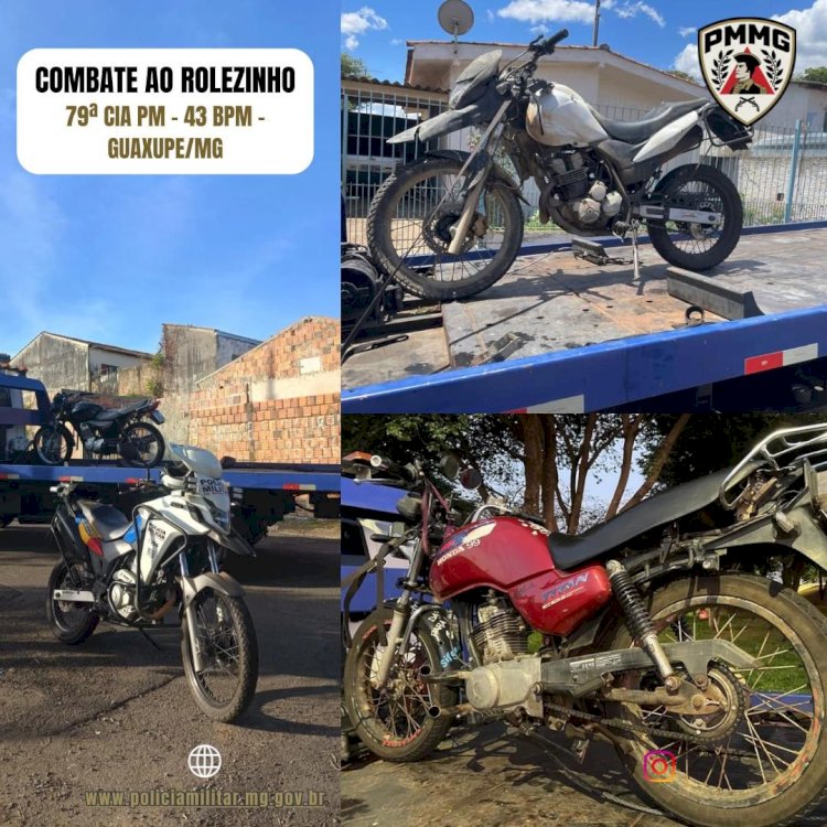 Polícia Militar apreende 49 motocicletas durante intensificação de fiscalizações de trânsito em Guaxupé