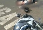 Motociclista tem perna decepada ao ser prensado entre dois carros