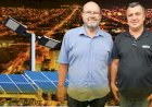 Airton Pegoraro e Paulo Kezo buscam convênio com a Caixa Federal para instalação de usina fotovoltaica e substituição total da iluminação pública de Bariri para lâmpadas de LED