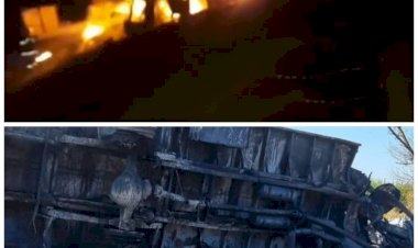 Caminhoneiro e bois morrem carbonizados na Jaú-Barra