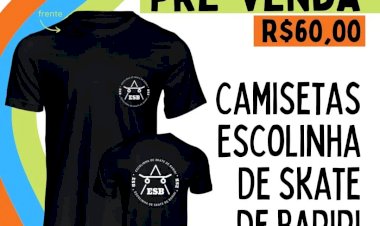 Escolinha de Skate de Bariri anuncia pré-venda de camisetas; renda será revertida ao projeto social