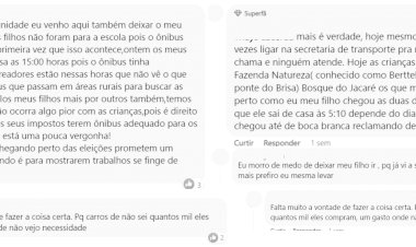 Internautas denunciam precariedade do transporte escolar em Brotas