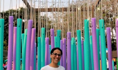 Carol Bicudo e Barinet inauguram novo brinquedo no Parquinho do Lago Municipal de Bariri