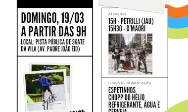 Associação Escolinha de Skate de Bariri realiza 1º Campeonato de Skate Multicultural neste domingo