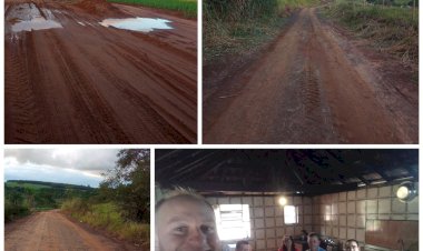 Prefeito e vice-prefeito vistoriam danos causados pela chuva nas estradas rurais