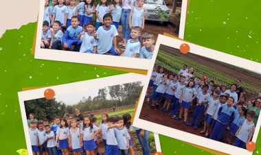 Alunos da Escola Erasto de Itaju visitam horta do Aquilante