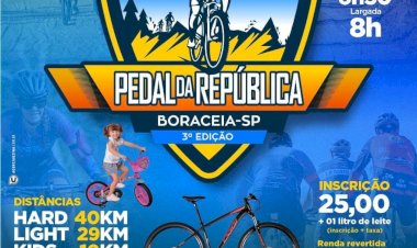 Boraceia realiza 3º Pedal da República em novembro