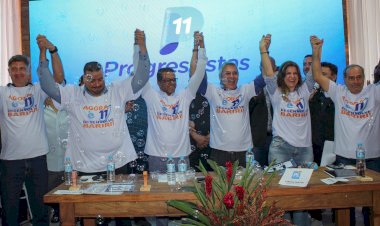 Chapa Edcarlos-Laudecir apresenta 40 candidatos a vereador(a) durante convenções partidárias em Bariri