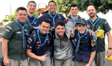 Grupo Escoteiro Bariry representa município em evento nacional de escotismo em Barretos