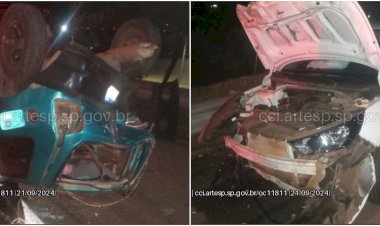 Colisão traseira na SP-225 em Brotas deixa uma vítima moderada e interdita rodovia por quase três horas