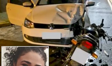 Mulher morre em colisão de moto com carro nas Nações Unidas