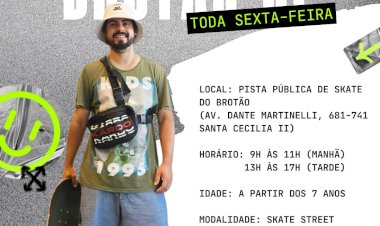 De Bariri para Brotas: Thiago Paleari promove aulas de Skate na Capital Nacional do Turismo de Aventura