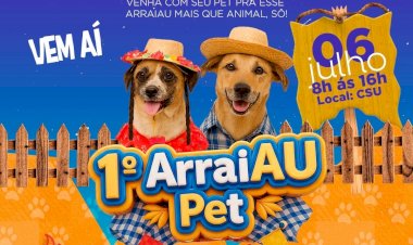 1º ArraiAU Pet acontece no CSU Neste domingo, com feira de adoção de animais