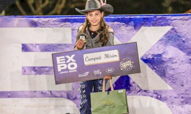 Baririense de 9 anos se sagra campeã da prova Três Tambores da Expo Jaú 2025