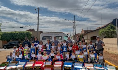Alunos da Escola Manoel participam de ação sobre Segurança no Trânsito em Itapuí