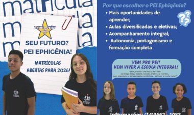 Escola Ephigênia está com matrículas abertas para o Ensino Integral em Bariri