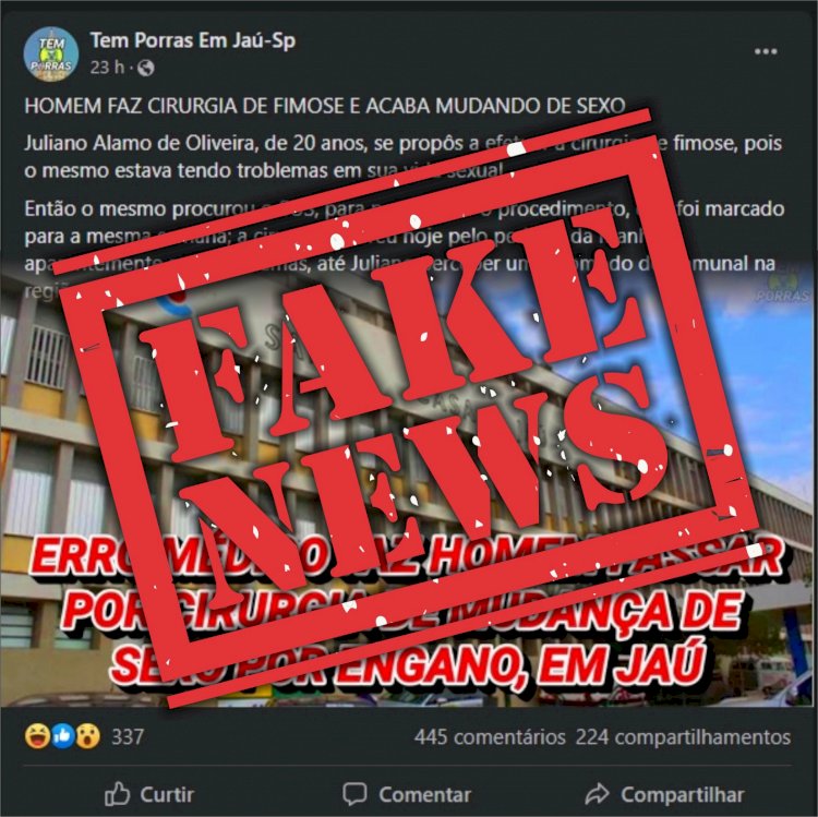 Santa Casa de Jaú emite nota após fake news viralizar na internet