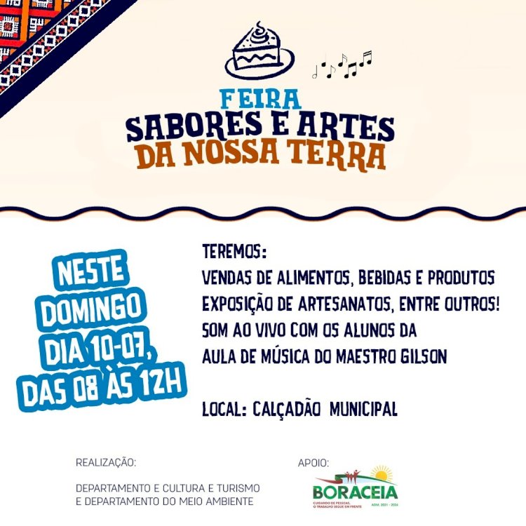 Boraceia realiza Feira Sabores e Artes da  Nossa Terra todo segundo domingo do mês