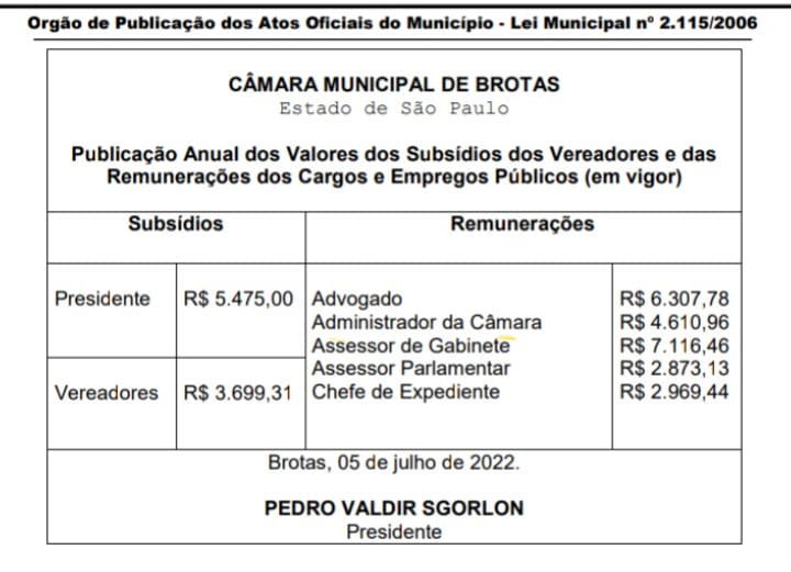 Marcos Dorta denuncia manobra da Câmara  de Brotas que favorece cargo de confiança  extinto pelo Ministério Público