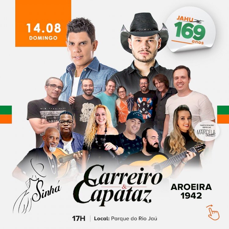 Jaú comemora 169 anos com shows gratuitos no Parque do Rio Jaú