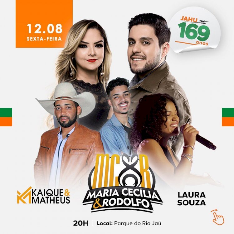 Jaú comemora 169 anos com shows gratuitos no Parque do Rio Jaú