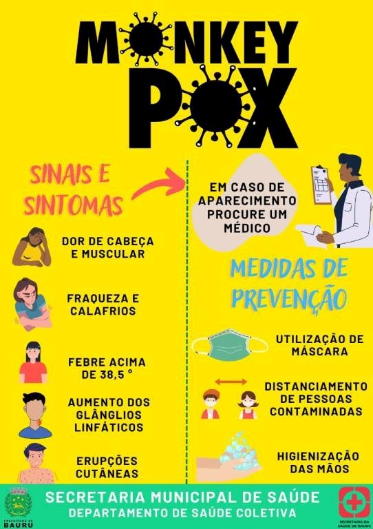 Bauru registra mais um caso de varíola dos macacos