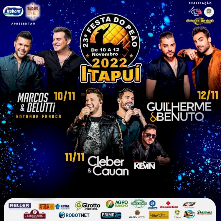 Confira a programação da 23ª Festa do Peão de Itapuí