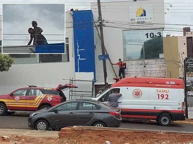 Pintor sofre queimaduras graves após receber forte descarga elétrica em Bauru