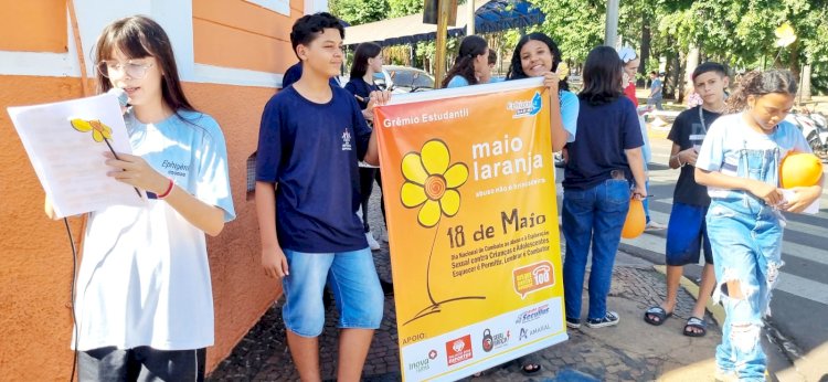 Maio Laranja: Escola Ephigenia une alunos prol do combate à violência sexual de crianças e adolescentes