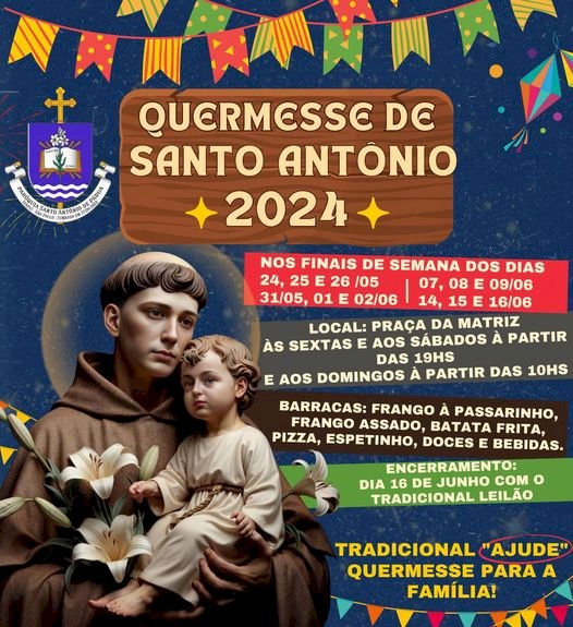 Tradicional quermesse de Santo Antônio começa nesta sexta-feira em Itapuí