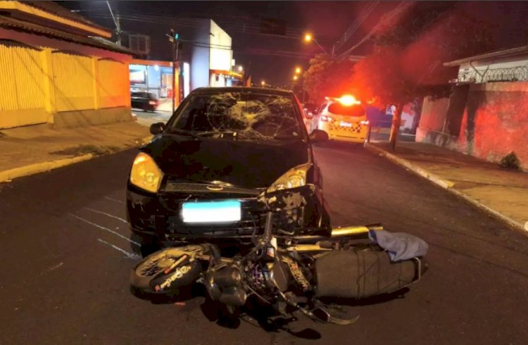 Motoboy quase perde o pé em acidente em Bauru