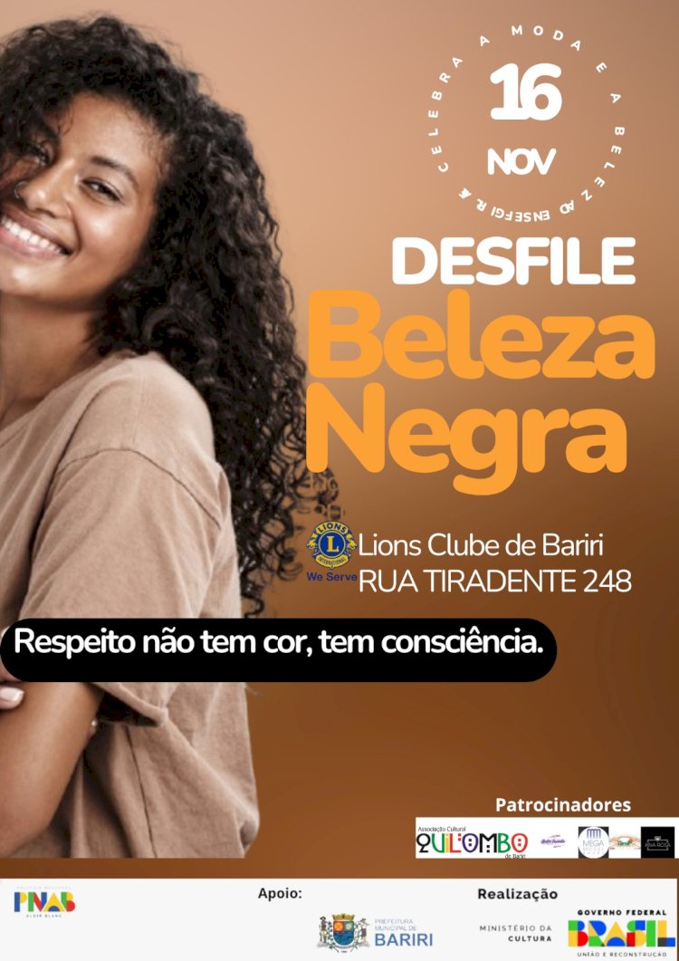 Desfile “Beleza Negra” acontece neste sábado, em Bariri