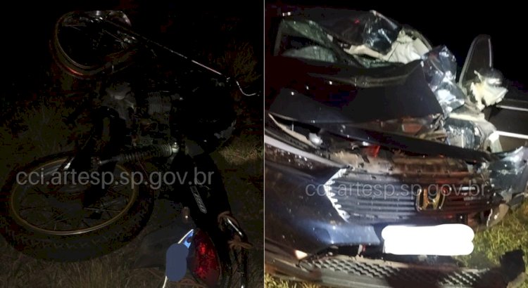Motociclista morre em colisão frontal com carro em Pederneiras