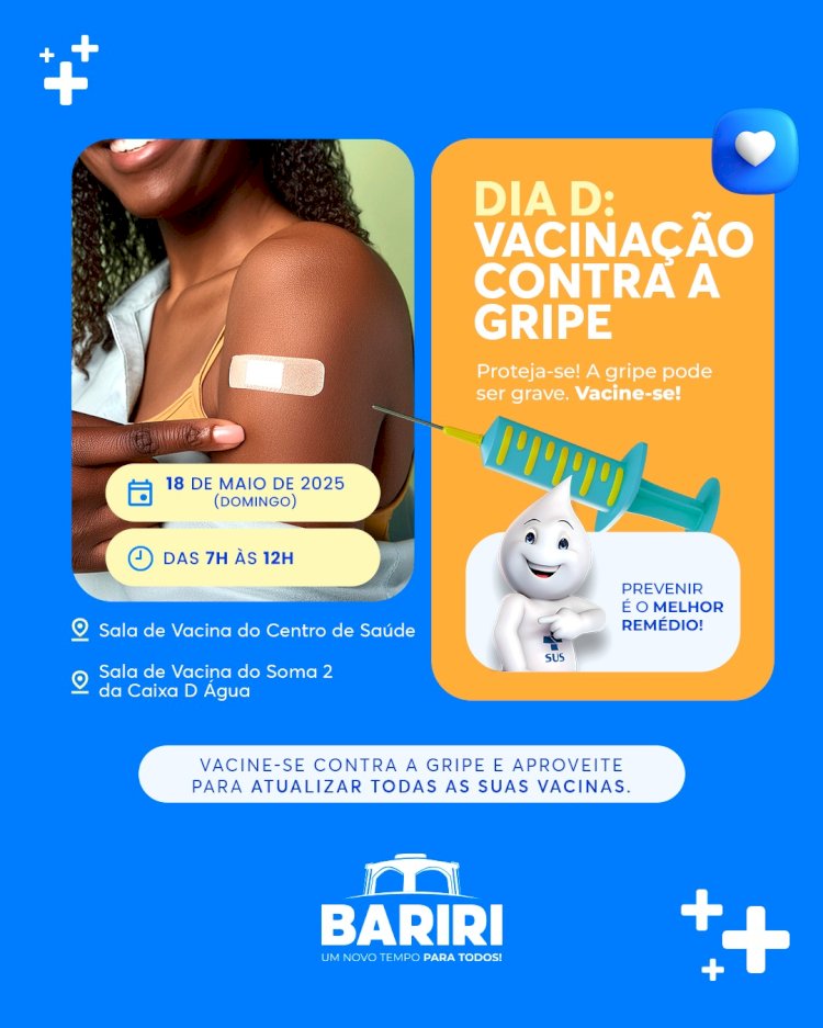 Bariri agenda “Dia D” de vacinação da Gripe para 18 de maio