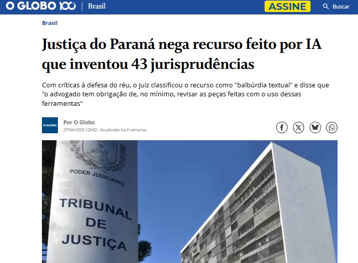 Internautas sugerem uso de inteligência artificial em relatório da CP e defesa de Myrella cita caso recente, no qual tecnologia “inventou” 43 jurisprudências em um recurso negado pela Corte do Paraná