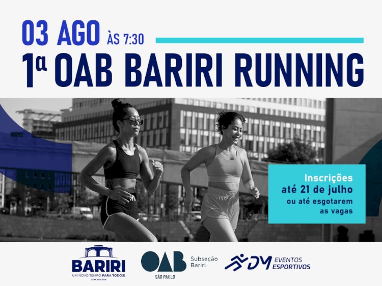 1ª OAB Running abre inscrições até 21 de junho