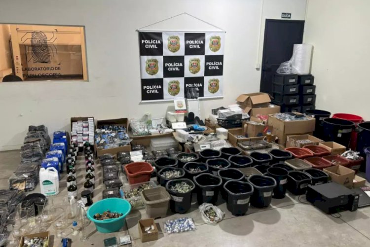 Polícia apreende R$ 2 milhões de anabolizantes em laboratório clandestino