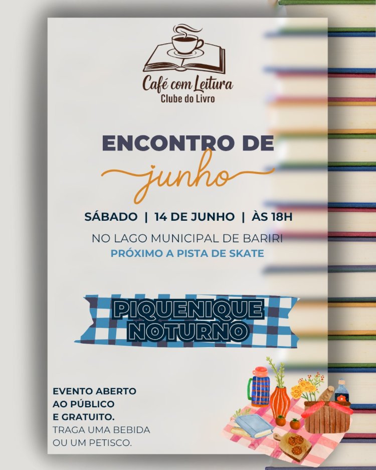 Clube o Livro realiza Piquenique Noturno no Lago Municipal