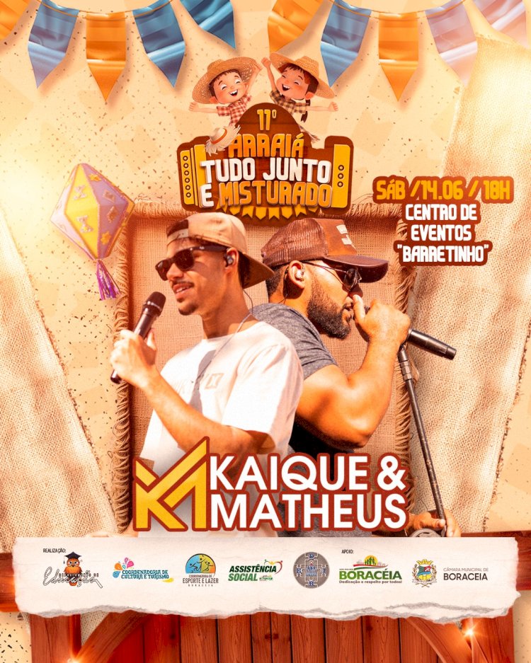 Boraceia: 11ª edição do Arraiá “Tudo Junto e Misturado” acontece neste sábado