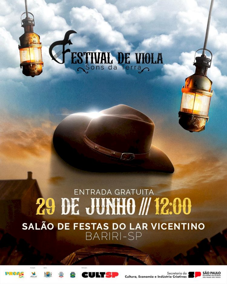 Bariri: Festival de Viola reúne música raiz, orquestra caipira, feira de artesanato e outras atrações neste domingo
