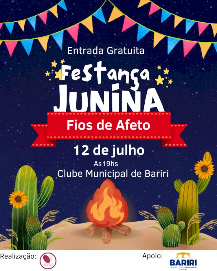 Clube Municipal recebe Festa Junina do Grupo Fios de Afeto neste sábado