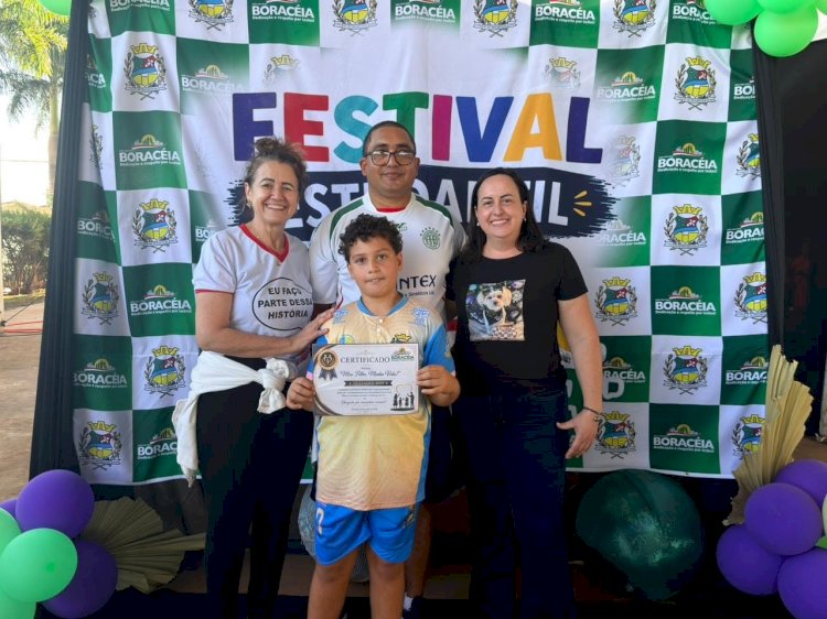 1º Festival Estudantil “Prêmio Meu Filho, Minha Vida” encerra semestre letivo com famílias da comunidade escolar em Boraceia